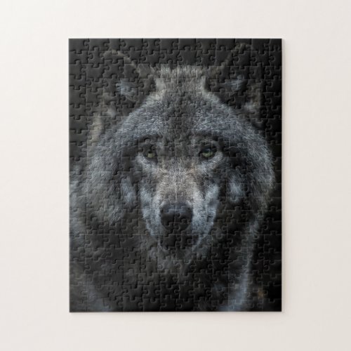Gray Wolf Forest Wild Animals Nature Close Look Up Jigsaw Puzzle