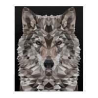 Gray Wolf Geometric Portrait