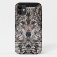 Gray Wolf Geometric Portrait