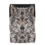 Gray Wolf Geometric Portrait Golf Towel