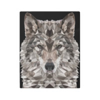 Gray Wolf Geometric Portrait