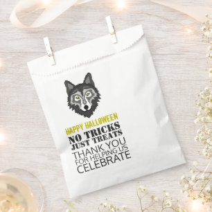Gray Wolf, Halloween Party Favor Bag