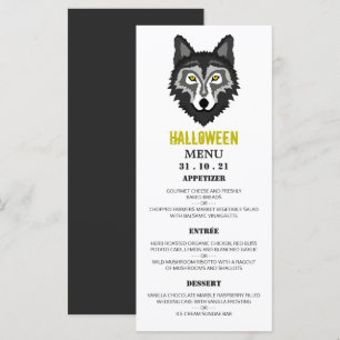 Gray Wolf, Halloween Party Menu
