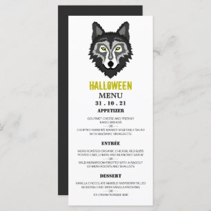 Gray Wolf, Halloween Party Menu