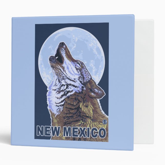 Gray Wolf HowlingNew Mexico Binder (Front/Inside)