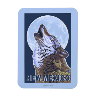Gray Wolf HowlingNew Mexico Magnet