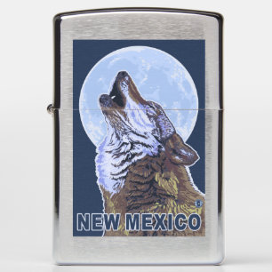 Gray Wolf HowlingNew Mexico Zippo Lighter