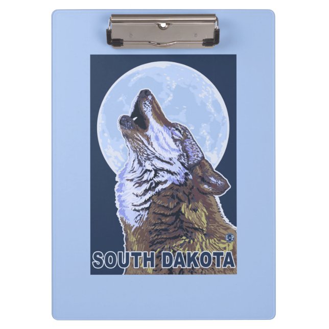 Gray Wolf HowlingSouth Dakota Clipboard (Front)