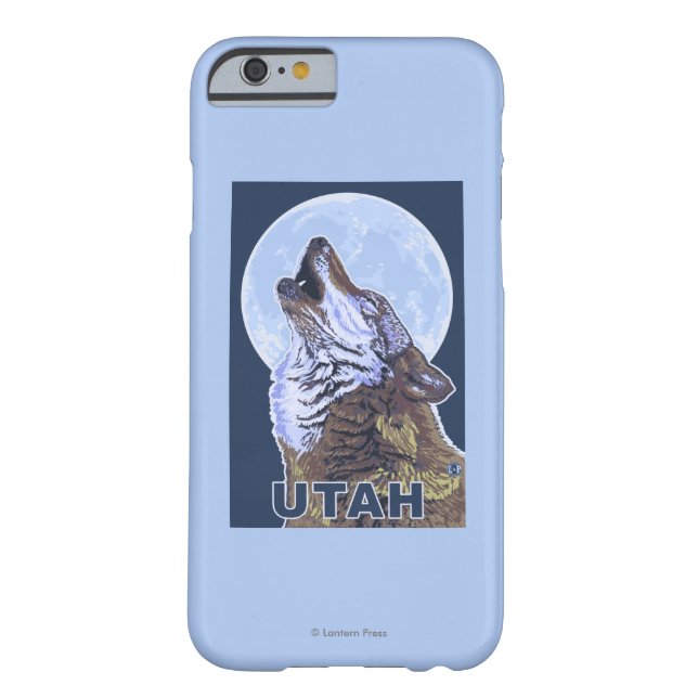 Gray Wolf HowlingUtah Case-Mate iPhone Case (Back)