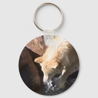Gray Wolf Keychain