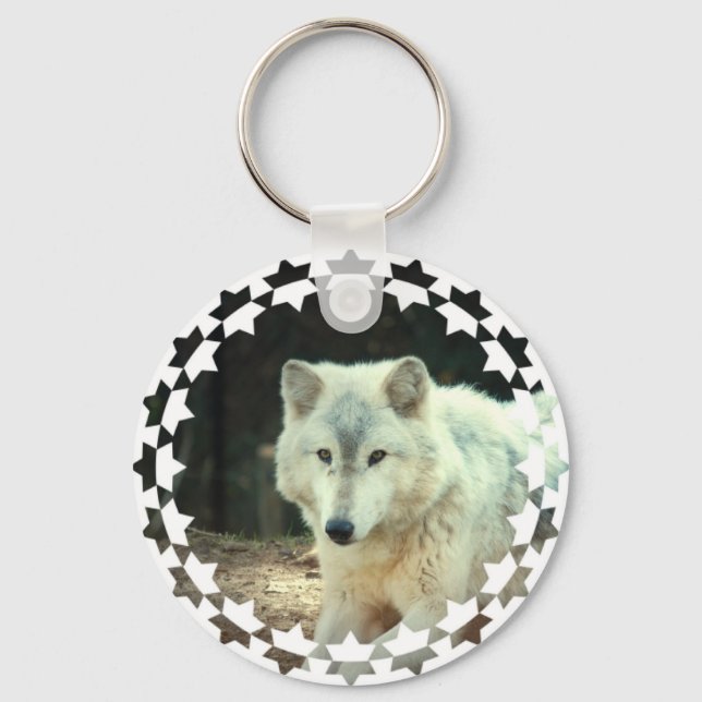 Gray Wolf Keychain (Front)