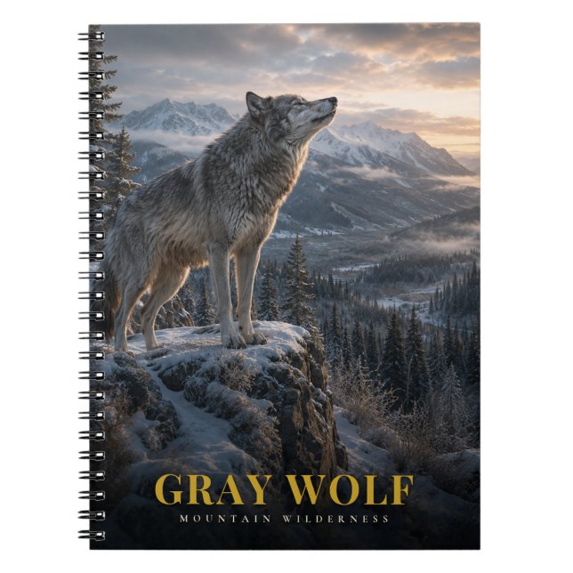 Gray Wolf Mountain Wilderness ANIMALS Notebook (Front)