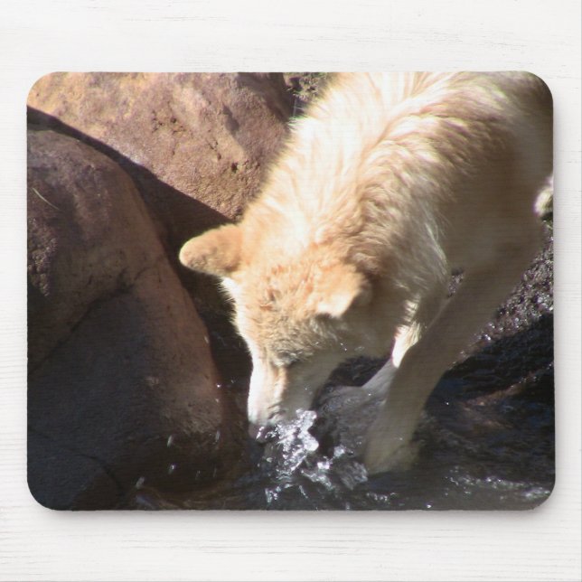 Gray Wolf Mouse Pad (Front)