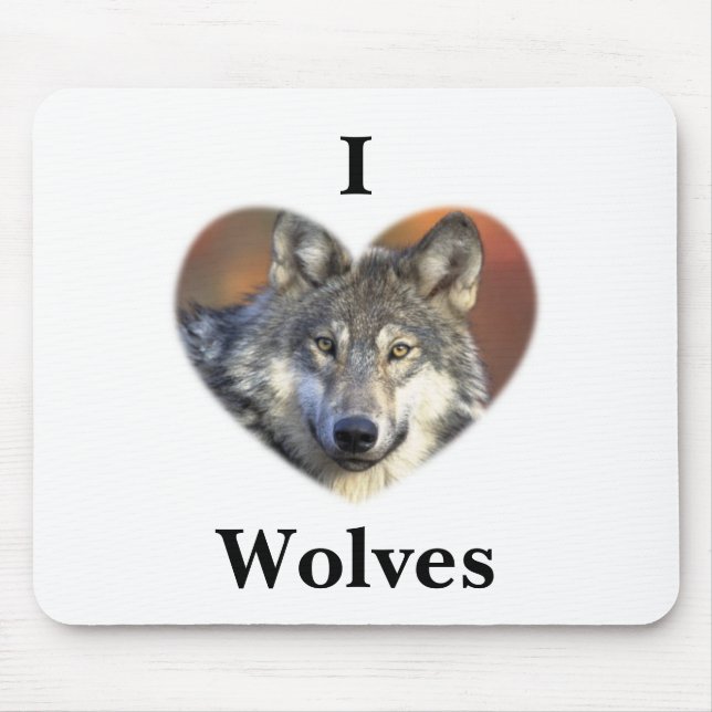 Gray Wolf Mouse Pad (Front)