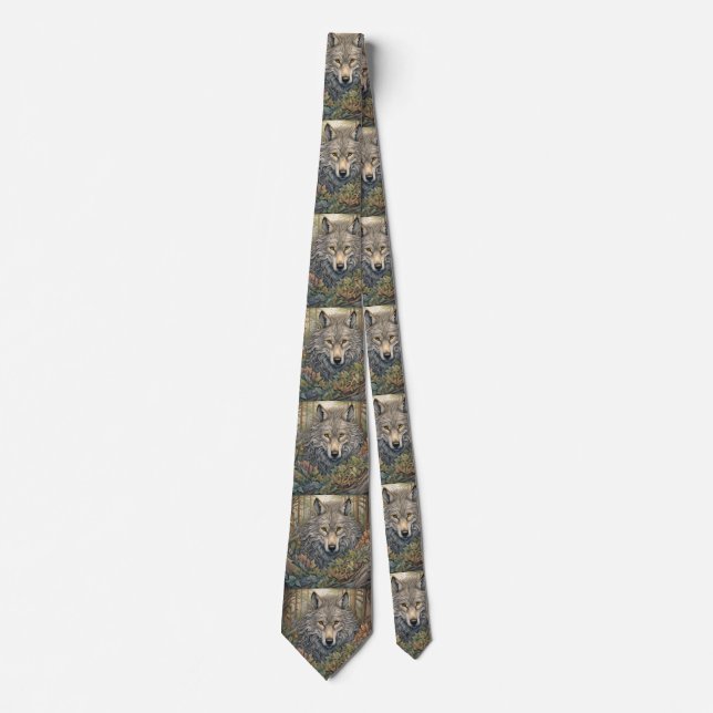Gray Wolf  Neck Tie (Front)