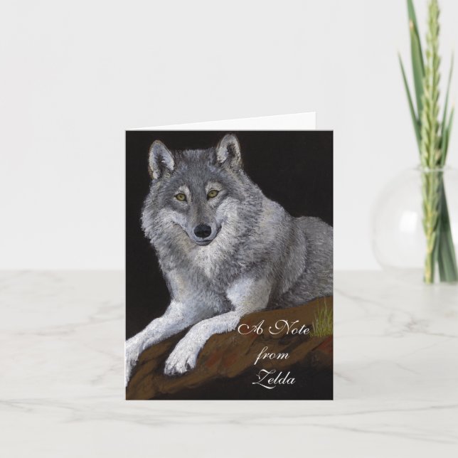 Gray Wolf Note Card (Front)