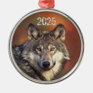 Gray Wolf Ornament