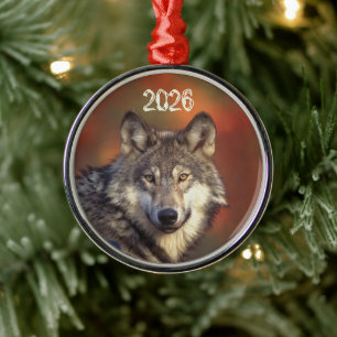 Gray Wolf Ornament