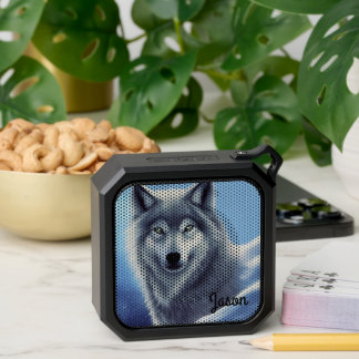Gray Wolf Personalized Bluetooth Speaker
