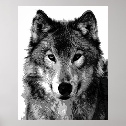 Gray Wolf Poster Print