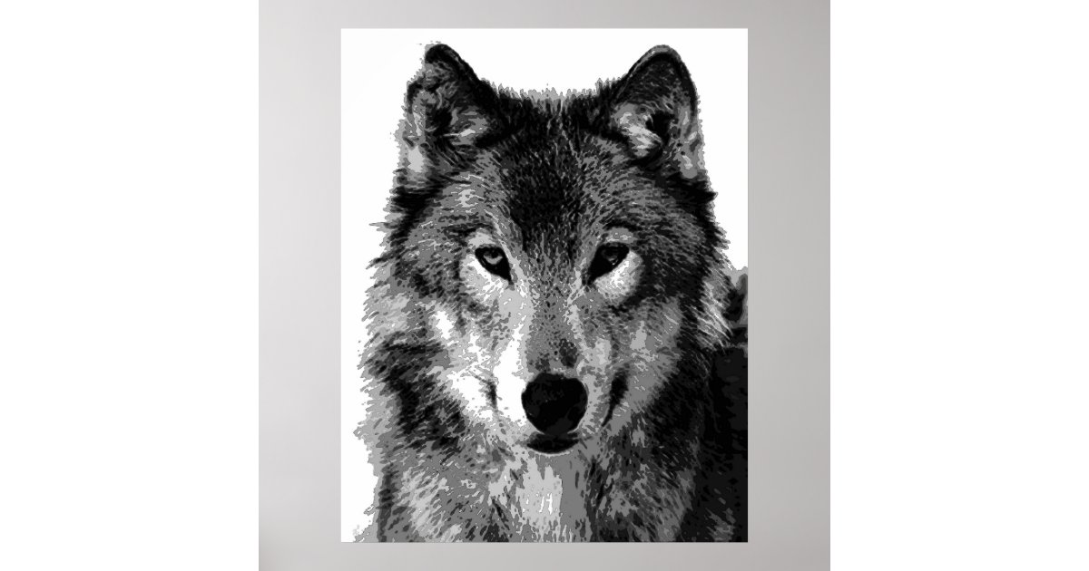 Face the Wolf Poster Print