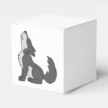 Gray Wolf Pup Howling Favor Boxes by wild_child_baby at Zazzle