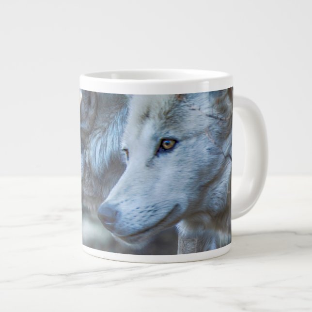 Gray Wolf SENTINEL WOLVES Giant Coffee Mug (Front Right)