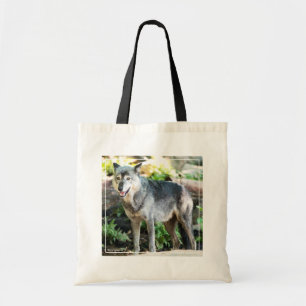 Gray Wolf Standing Alone Tote Bag