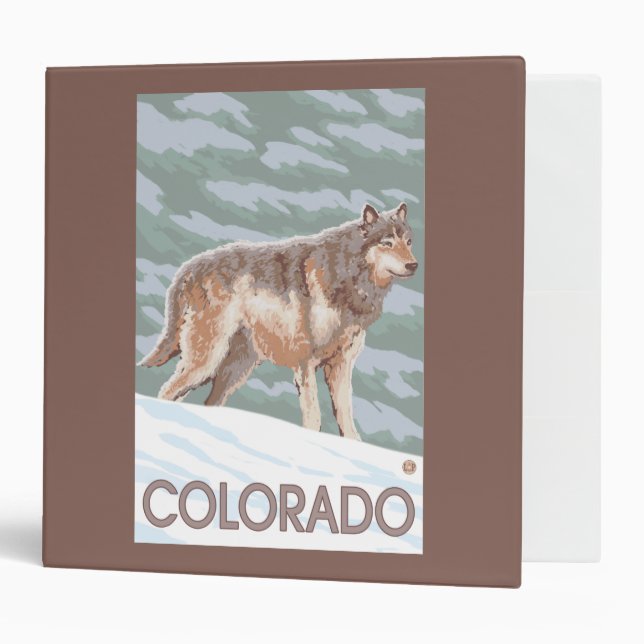 Gray Wolf StandingColorado Binder (Front/Inside)
