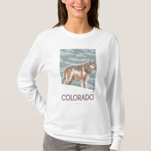 Gray Wolf StandingColorado T-Shirt