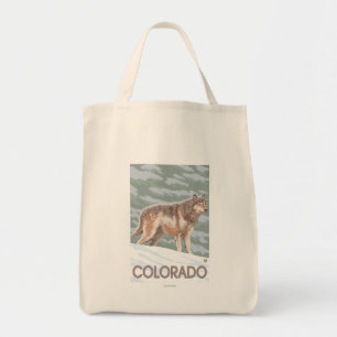 Gray Wolf StandingColorado Tote Bag