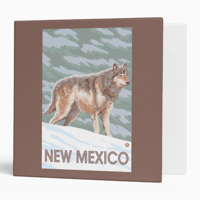 Gray Wolf StandingNew Mexico Binder (Front/Inside)