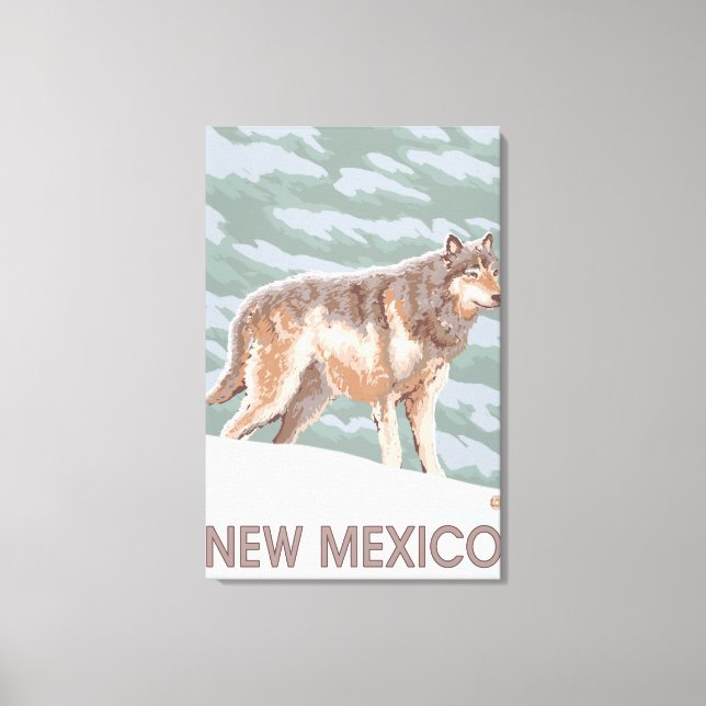 Gray Wolf StandingNew Mexico Canvas Print (Front)