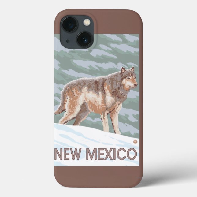 Gray Wolf StandingNew Mexico Case-Mate iPhone Case (Back)