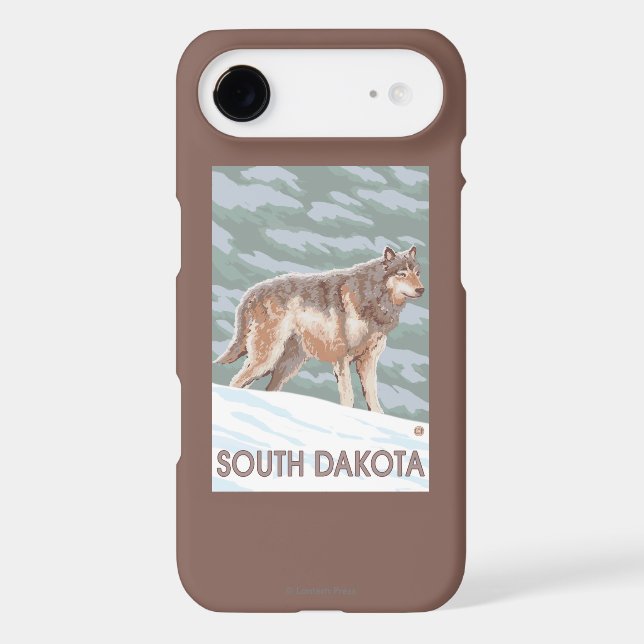 Gray Wolf StandingSouth Dakota Case-Mate iPhone Case (Back)