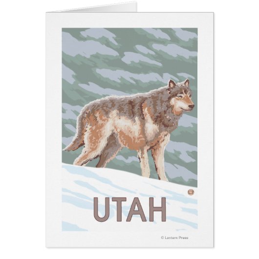 Gray Wolf StandingUtah Cards (Front)