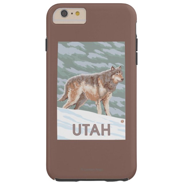 Gray Wolf StandingUtah Case-Mate iPhone Case (Back)