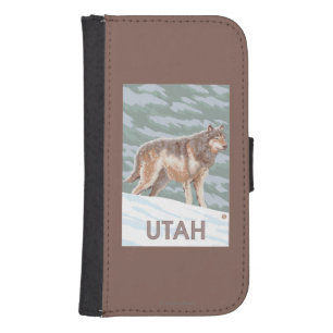 Gray Wolf StandingUtah Samsung S4 Wallet Case