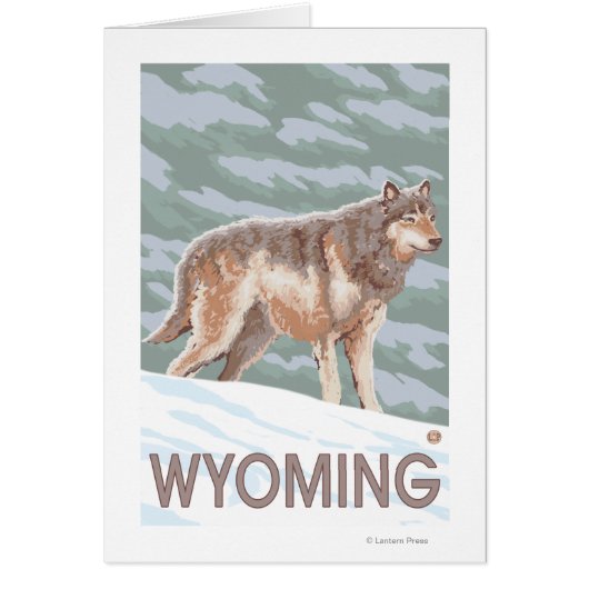 Gray Wolf StandingWyoming Cards (Front)