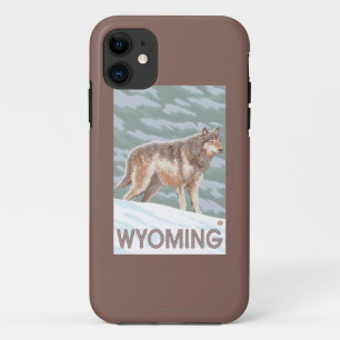 Gray Wolf StandingWyoming iPhone 11 Case