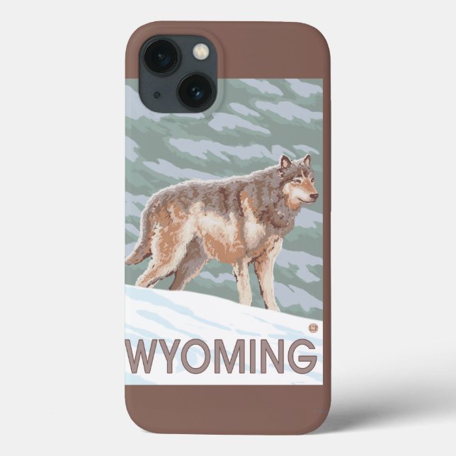 Gray Wolf StandingWyoming Case-Mate iPhone Case (Back)