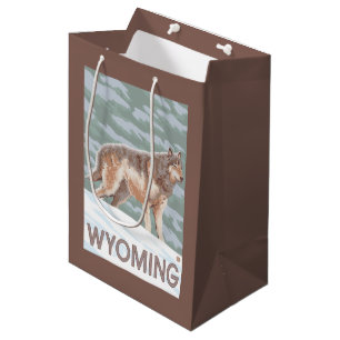 Gray Wolf StandingWyoming Medium Gift Bag