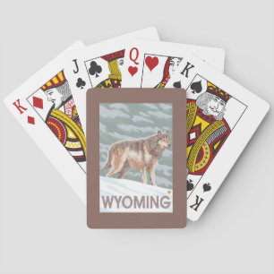 Gray Wolf StandingWyoming Poker Cards