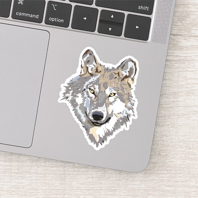 Gray Wolf Sticker (Detail)