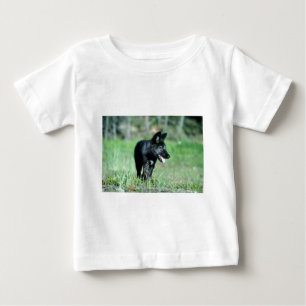 Gray Wolf-summer-(black-phase) cub Baby T-Shirt