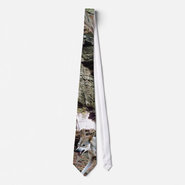 Gray Wolf - Timber Wolf - Red Wolf Series Neck Tie (Front)