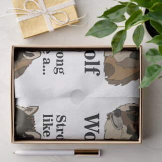 Gray Wolf Tissue Paper