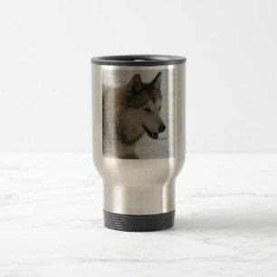 Gray Wolf Travel Mug