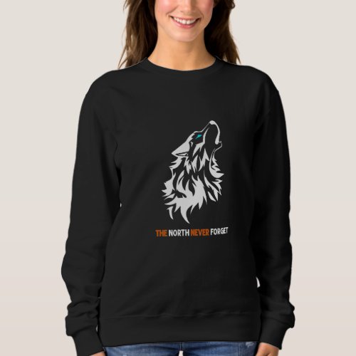 Gray Wolf Wolves Howling North Full Moon Sweatshirt