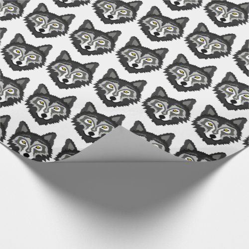 Gray Wolf Wrapping Paper